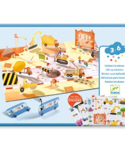 Matricázós sztorik, 3D - Közlekedés járművekkel - Lift-up stickers - Vehicles