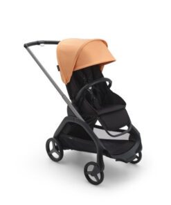 Bugaboo Dragonfly babakocsi Grafitszürke váz midnight black szövettel, Island Coral