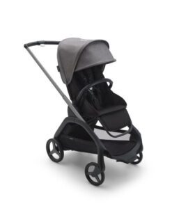 Bugaboo Dragonfly babakocsi Grafitszürke váz midnight black szövettel, Grey Melange