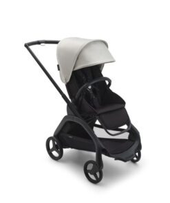Bugaboo Dragonfly babakocsi Fekete váz midnight black szövettel, Misty White