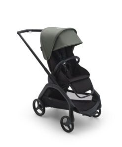 Bugaboo Dragonfly babakocsi Fekete váz midnight black szövettel, Forest Green