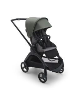 Bugaboo Dragonfly babakocsi Fekete váz grey melange szövettel, Forest Green