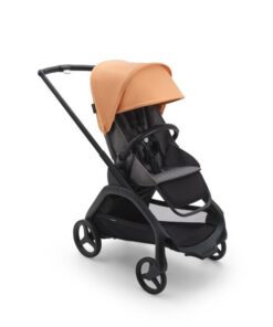 Bugaboo Dragonfly babakocsi Fekete váz grey melange szövettel, Island Coral