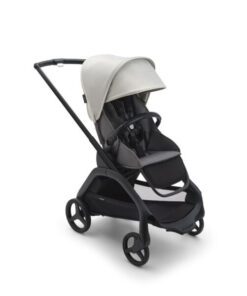 Bugaboo Dragonfly babakocsi Fekete váz grey melange szövettel, Misty White