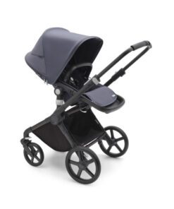 Bugaboo Fox Cub babakocsi Fekete váz stormy blue szövettel