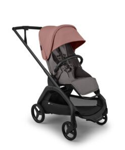 Bugaboo Dragonfly Plus babakocsi Fekeze váz Grey Melange szövettel, Dusty Pink