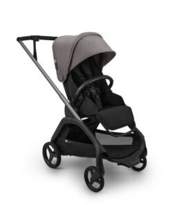 Bugaboo Dragonfly Plus babakocsi Grafitszürke váz Heritage Black szövettel,  Grey Melange