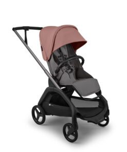 Bugaboo Dragonfly Plus babakocsi Grafitszürke váz Grey Melange szövettel, Dusty Pink