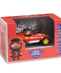 CRAZY MOTORS játékautó - Vörös láng - Red Super Speed