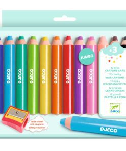 Kreatív eszközök - Vastag viaszceruza, 12 szín - 12 chunky wax crayons