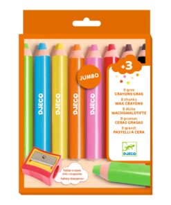 Kreatív eszközök - Vastag viaszceruza, 8 szín - 8 chunky wax crayons